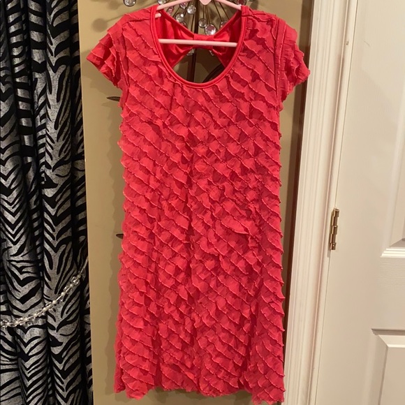 Girls Pink Ruffle Dress - Picture 1 of 4